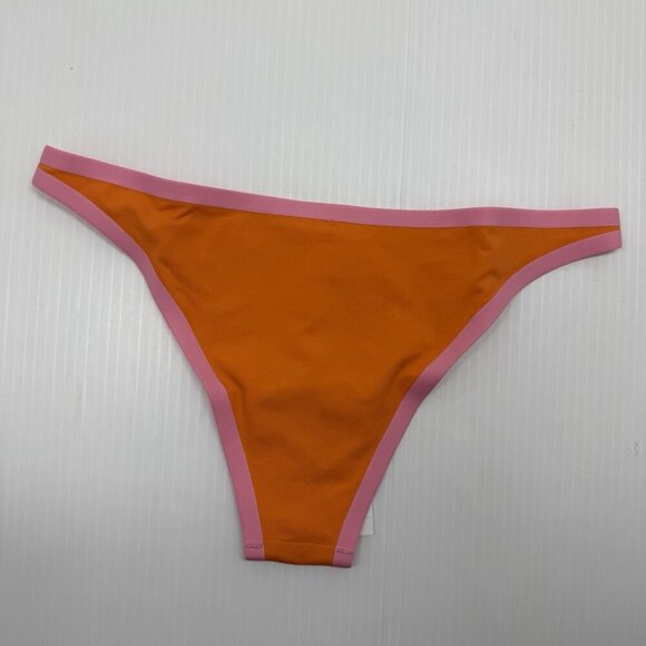 L*Space Bikini Bottom Fused Camacho Bottom Classic Orange Pink Size XS Tropical - Picture 6 of 8